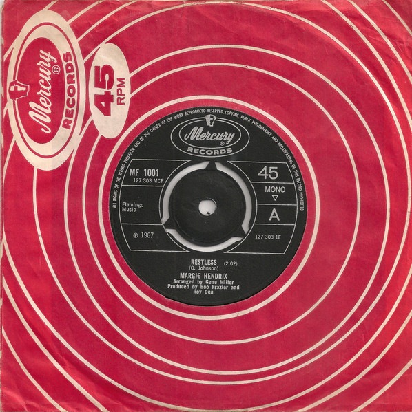 【中古】7&rdquo; Margie Hendrix Restless MF1001 Mercury /00080｜RECORD CITY 店