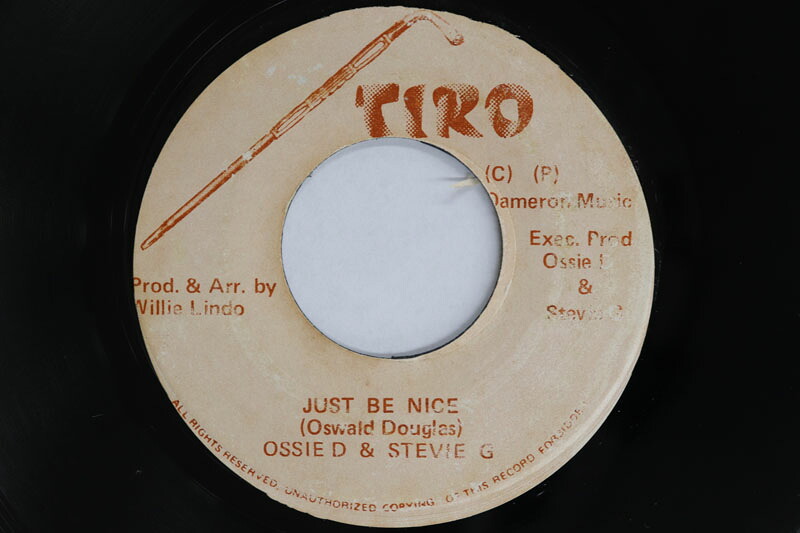 【中古】7&rdquo; Ossie D &amp; Stevie G Just Be Nice / Just Be Nice (Nice Rhythm) NONE TIRO /00080｜レコードシティ 店
