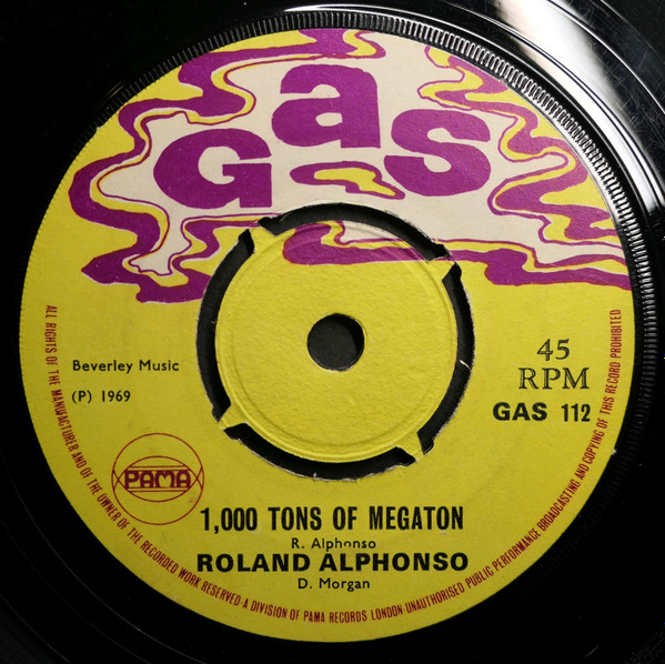 【中古】英7&rdquo; Roland Alphonso 1,000 Tons Of Megaton / Musical Resurrection GAS112 Gas /00080｜RECORD CITY 店