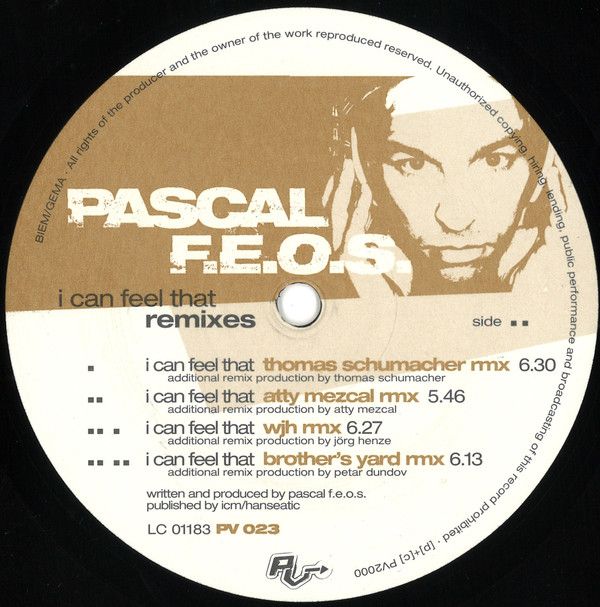 【楽天市場】【中古】独12 Pascal F.E.O.S. I Can Feel That (Remixes) PV023 PV /00250 ...