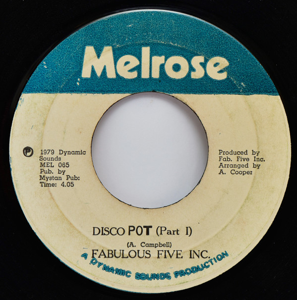 【中古】ジャマイカ7&rdquo; Fabulous Five Inc. Disco Pot MEL065 Melrose /00080｜RECORD CITY 店