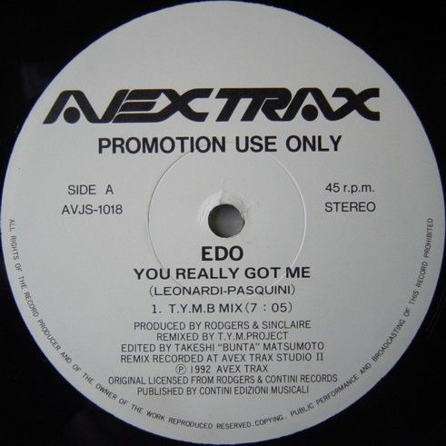 【中古】12&rdquo; Edo You Really Got Me (Remix) AVJS1018 Avex Trax /00250｜レコードシティ 店