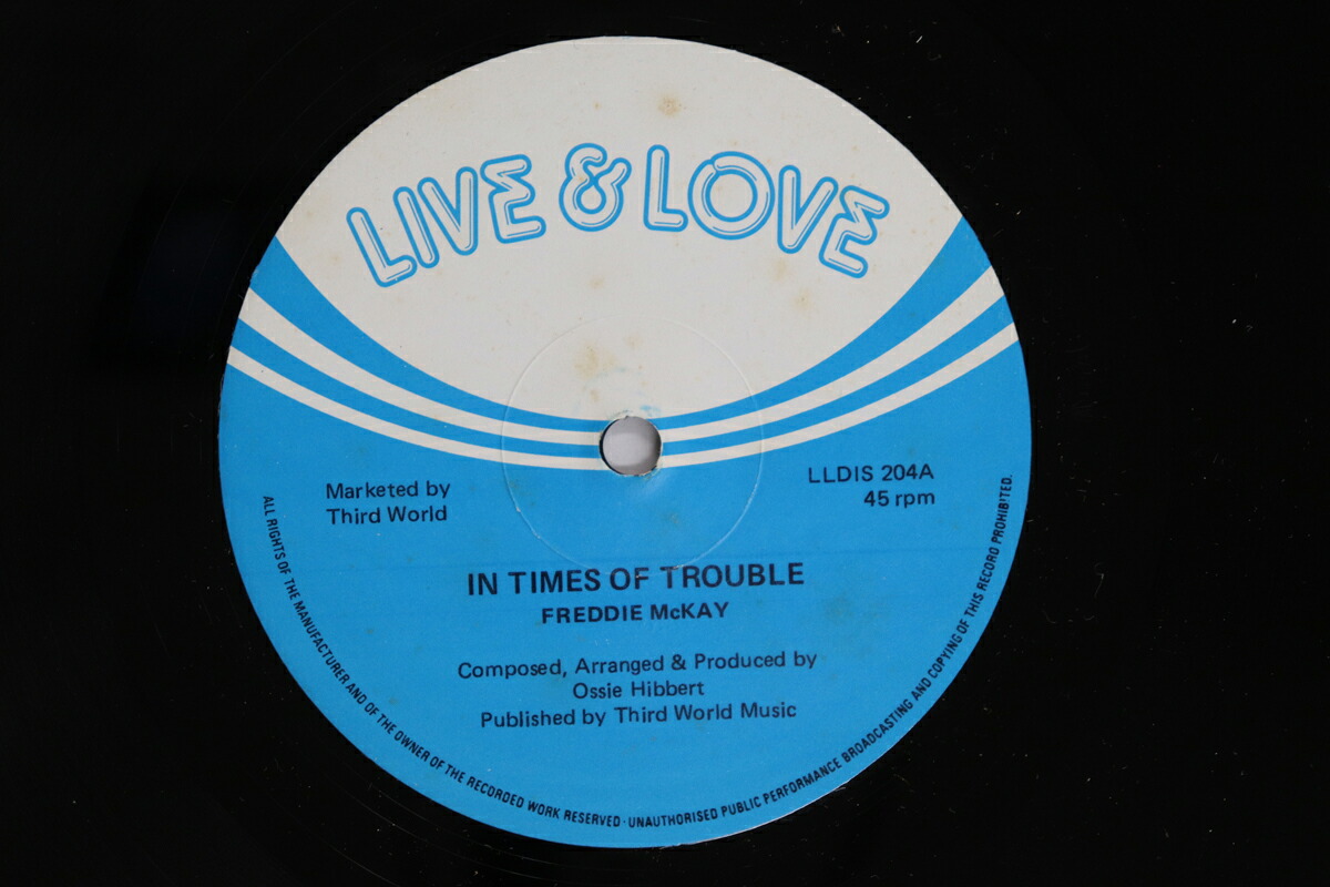 【中古】英12&rdquo; Freddie Mckay In Times Of Trouble LLDIS204 LIVE AND LOVE /00250｜RECORD CITY 店