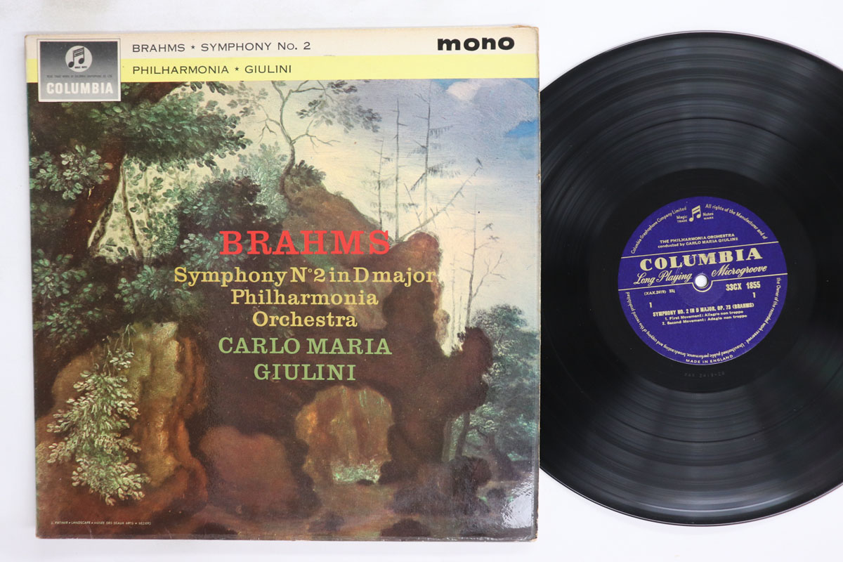【中古】LP カルロ・マリア・ジュリーニ, フ ブラームス 交響曲 第2番 ニ長調, 作品73 33CX1855 COLUMBIA /00260｜レコードシティ 店
