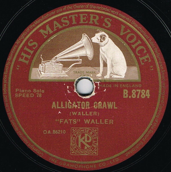 【楽天市場】【中古】英78RPM/SP Fats Waller Vipers Drag / Alligator Crawl B8784 His ...