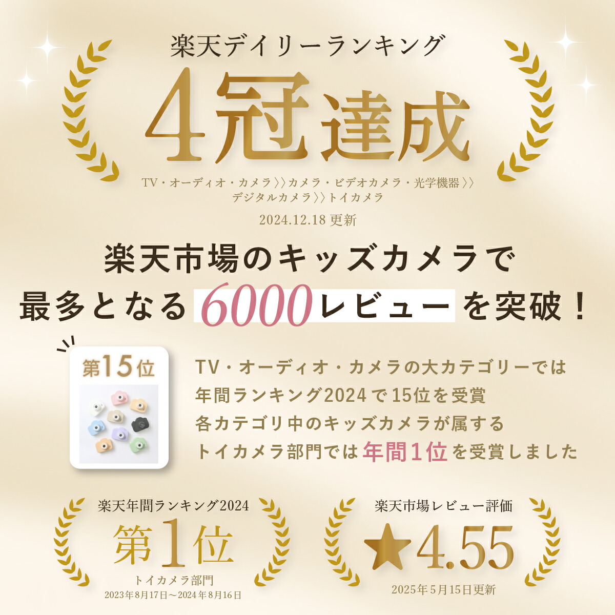 【公式】MiNiPiC®【No.1受賞】レビュー9000件突破☆4.55 ◆日本企業◆最大1年保証 【さらに改善】キッズカメラ ミニピク 【スマホ転送可能】大容量SDカード付き ゲームなし 大人＆お子さま専用説明書 【使い方がわかりやすい】 知育玩具