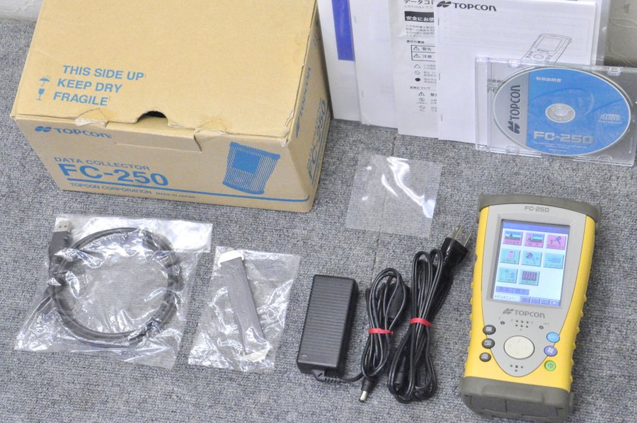 【元箱付き添い人フルセット】【管理することさんV】TOPCON/トプコン 総締めステイション用 見聞収集家 FC-250■管理することさん.Vホンブルグ帽内蔵■Bluetooth・無線電話ローカルエリアネットワーク内蔵■【中古】FC-200の新型模範例■見聞収集家・陰電子野帳総締めステイション・位置づける設備も過半数ご準備すること！FC250