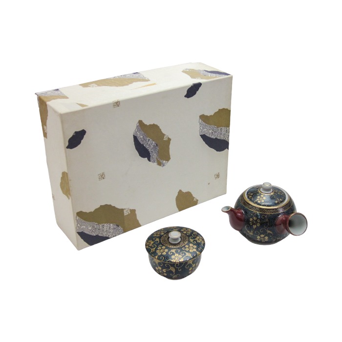 未使用　定価60,500円　九谷焼 蓋付茶器 本金花鳥　急須　煎茶 楽天市場】九谷焼 蓋付茶器 本金花鳥 茶器揃 5客セット 中古