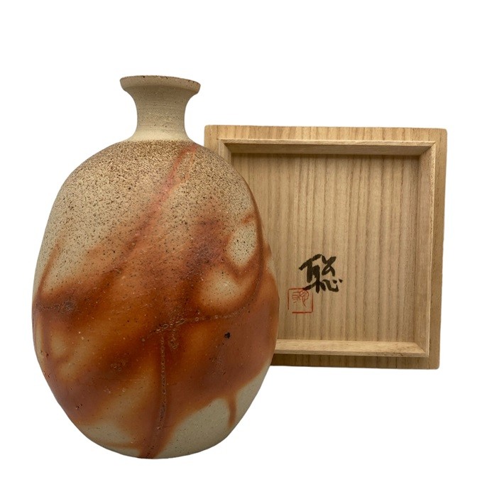 楽天市場】【中古】 備前焼 清水政幸 作 徳利 酒器 D4