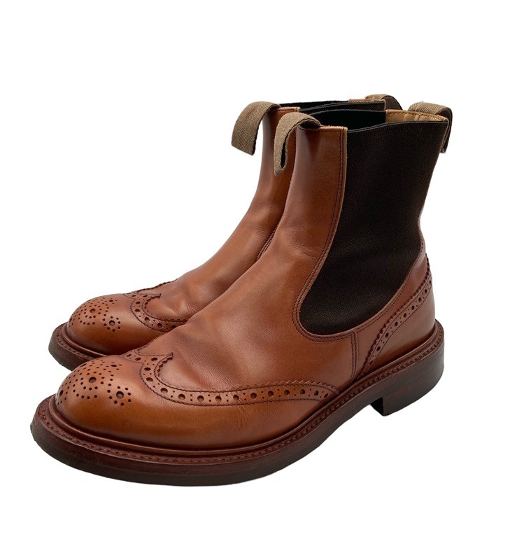 【中古】  Tricker’s トリッカーズ ウイングチチップ 側面ゴア ブーツ L2754 レディース 大いさUK6 D4 ブーツ-靴