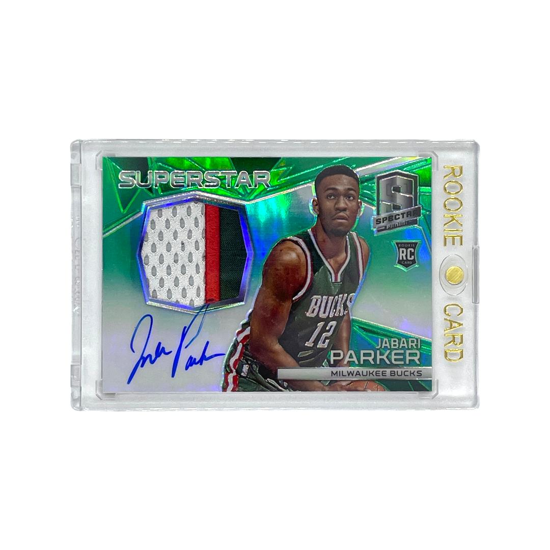 【中古】 PANINI NBAカード SPECTRA SUPERSTAR PRIZM GREEN JABARI PARKER 5/5 #17 IT1画像