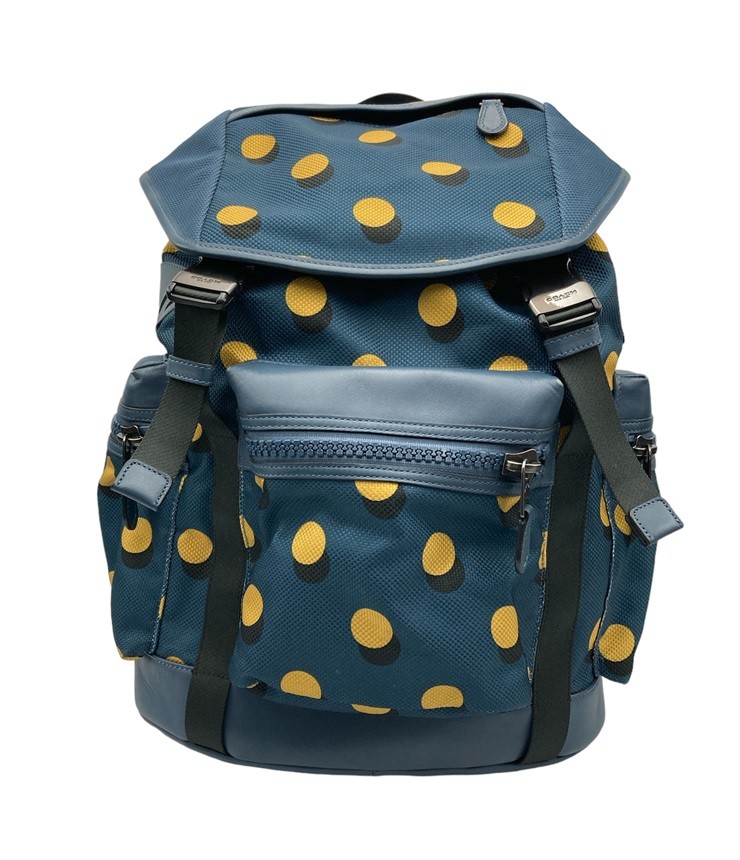 【中古】COACH コーチ トレック オプティカルドット リュックサック バックパック F22360 D4