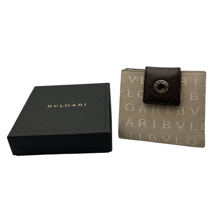 【中古】 BVLGARI ブルガリ ロゴマニア 2つ折り 財布 W４｜リサイクル王国