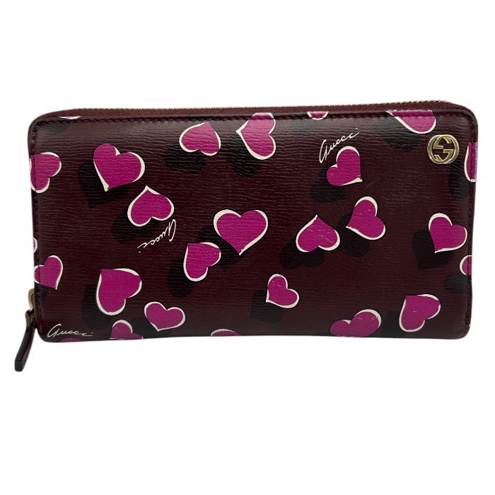 Gucci ハート柄レザー長財布 楽天市場】【中古】GUCCI グッチ GGキャンバス ハートチャーム