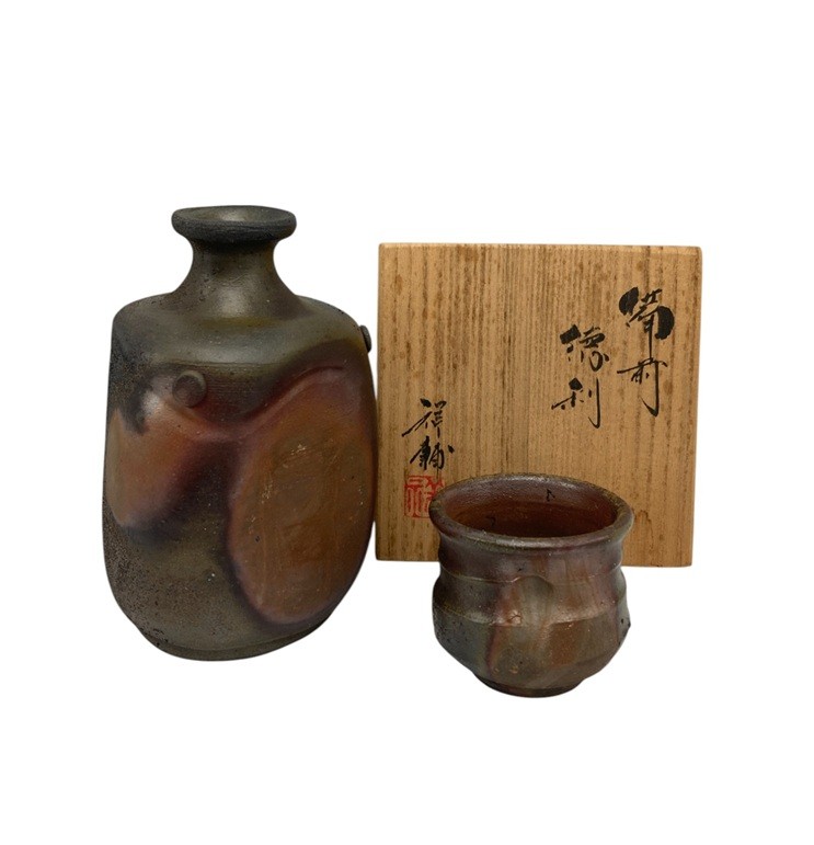 楽天市場】【中古】 大堀相馬焼 相馬竹鳳作 徳利 相馬亀田作 猪口 3点