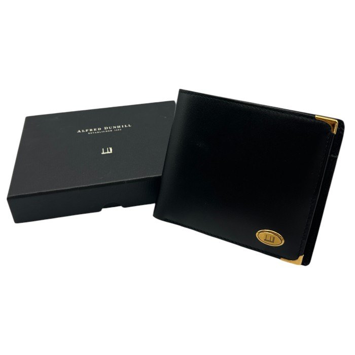 楽天市場】ダンヒル dunhill 財布 ブラックxゴールド レザーx