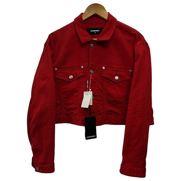 【中古】 【未当て嵌める品】 Dsquared2 ディースクエアード ジーンズ上衣 赤いこと 36 W1