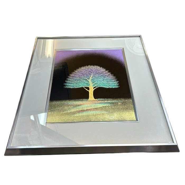 楽天市場】山内一生作 小原和紙工芸画 「樹間」 共シール有り 額装品