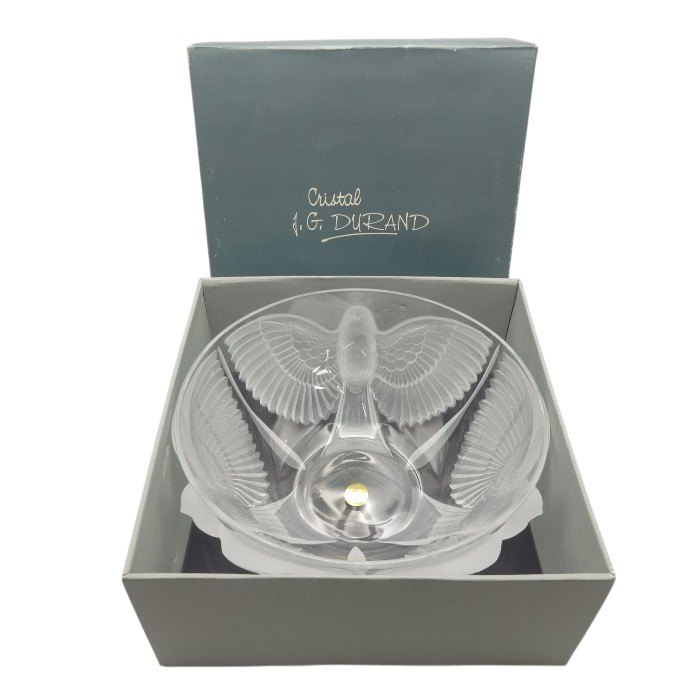 【中古】 J.G.DURAND J.G.デュラン PALOMA 25.5珊 Doves インチ Flight 結晶どんぶり鉢 フランス共和国製 未当て嵌める品 H４