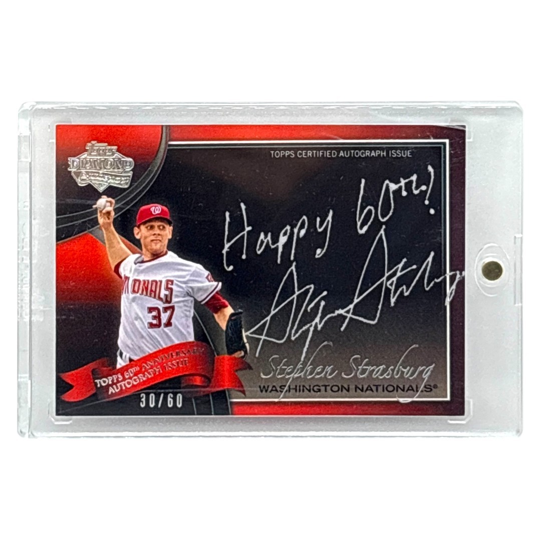 【中古】 TOPPS MLBカード DIAMOND ANNIVERSARY 60TH STEPHEN STRASBURG WASHINGTON NATIONALS /60 #60A-SS IT1｜リサイクル王国