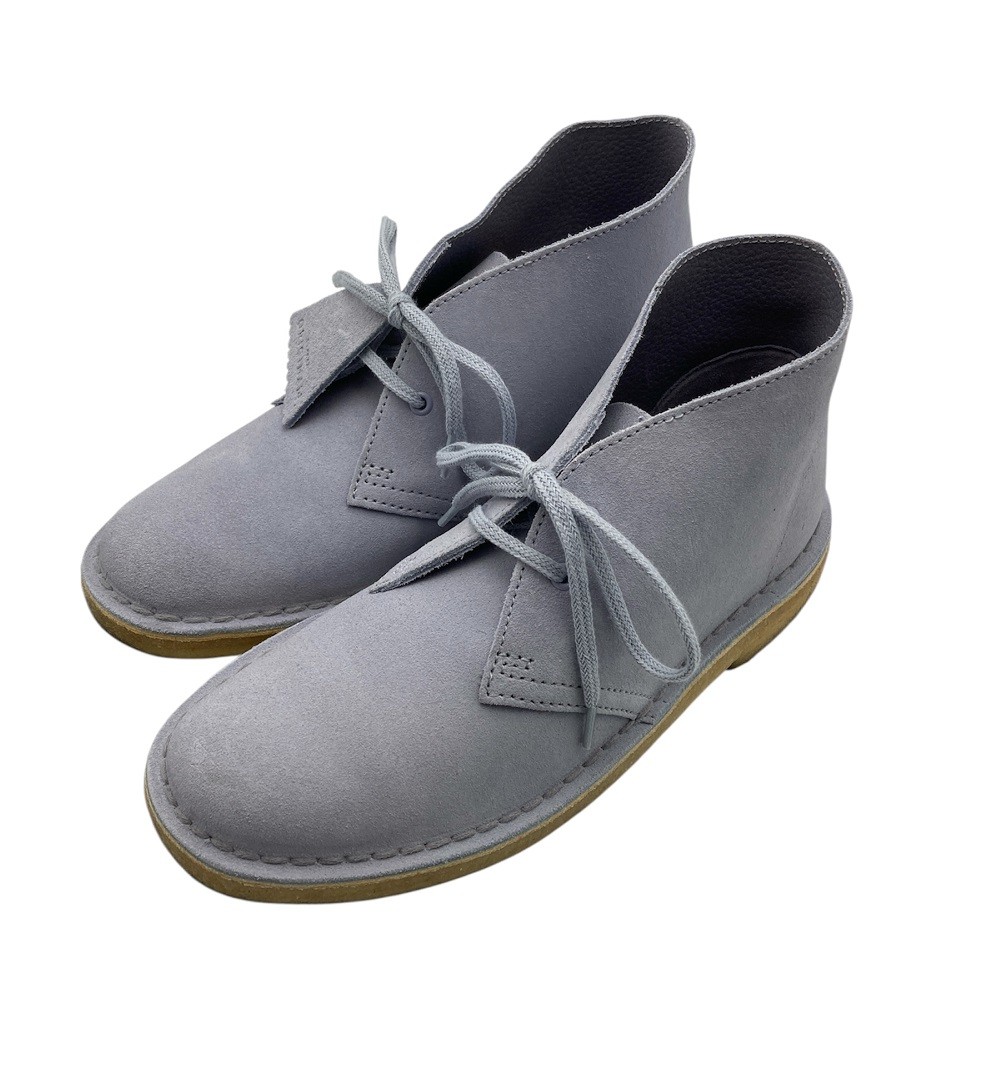 【中古】 CLARKS クラークス 乾荒原ブーツ 350G クールブルー 大きさ23.5珊 レディース D4
