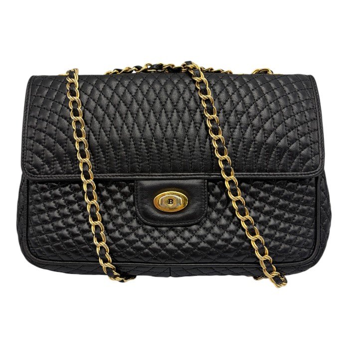 【中古】 BALLY バリー キルティング なめし革 チェーン店 肩先 御徒面子 W４