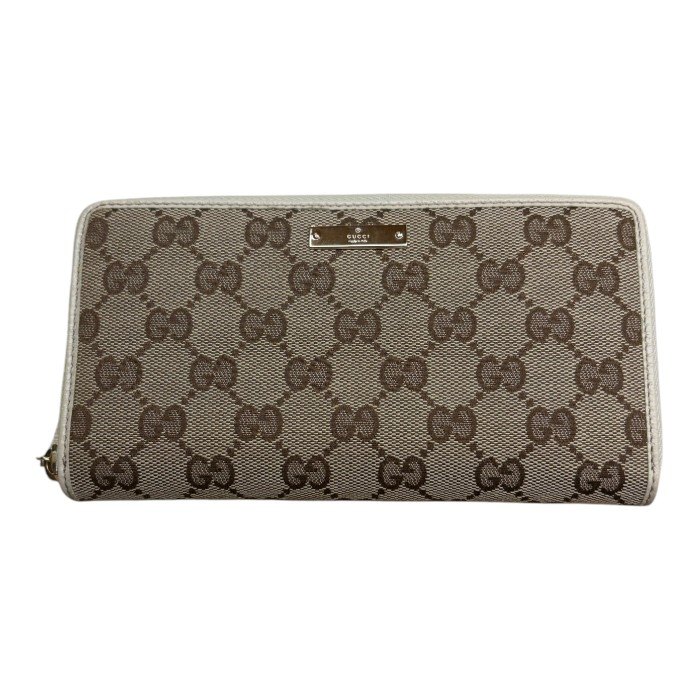 【中古】 GUCCI グッチ GG帆布 ラウンドチャック 長金入れ 112724 W４