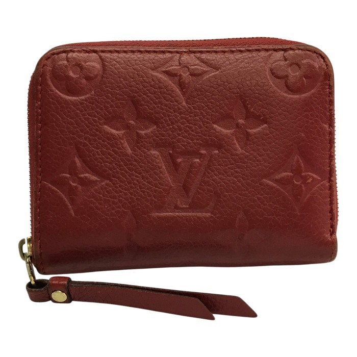 【中古】 LOUIS VUITTON ルイ ヴィトン モノグラム アン工業プラント ジッピー 鋳貨銭入れ ユニ一発やる なめし革 スカーレット M63696 T1