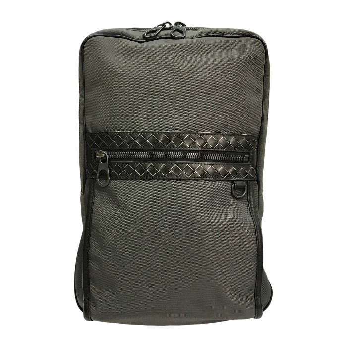 【中古】 BOTTEGA VENETA ボッテガヴェネタ イントレチャート 上半身御徒面子 メンズ なめし革/ナイロン 薄墨色 T1