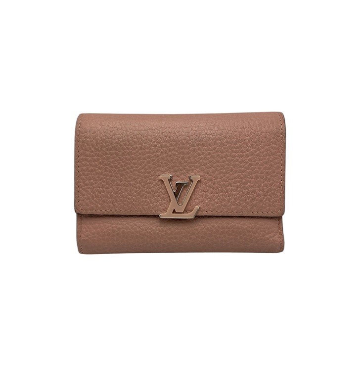 【中古】 LOUIS VUITTON ルイヴィトン ポルトフォイユカプシーヌ 3つ折り銭入れ  M62156 D4
