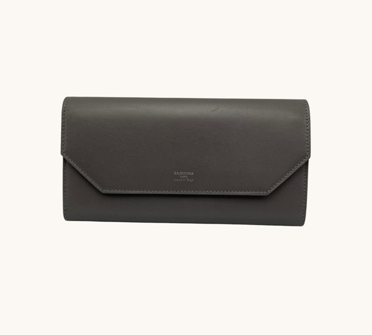 【中古】 BALENCIAGA バレンシアガ Envelope エンベロープ スリム コンチネンタルウォレット 736732 長財布 D4|リサイクル王国