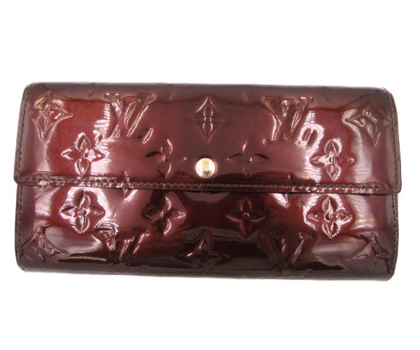 【中古】 LOUIS VUITTON ルイヴィトン ヴェルニ ポルトフォイユ・サラ アマラント|リサイクル王国