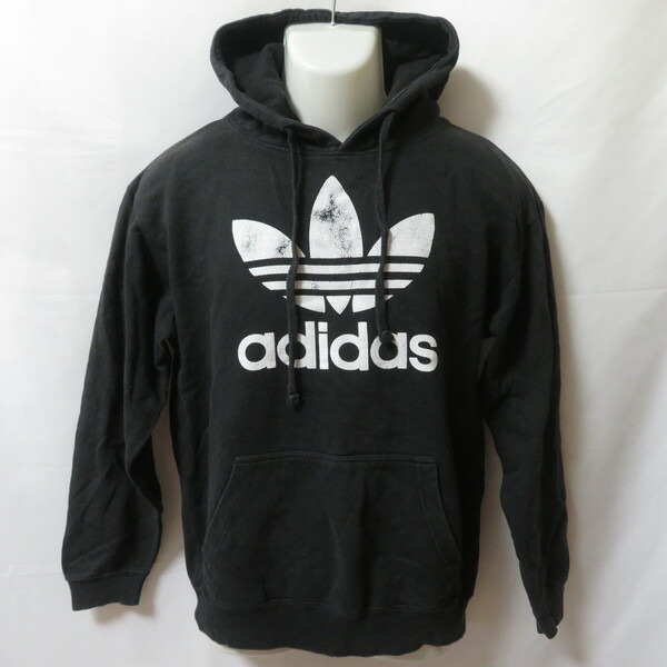 アディダスオリジナルス刺繍 スウェット パーカー 2XL ブラック古着 adidas パーカー 「ヴィンテージ古着」adidas / アディダス ロゴ