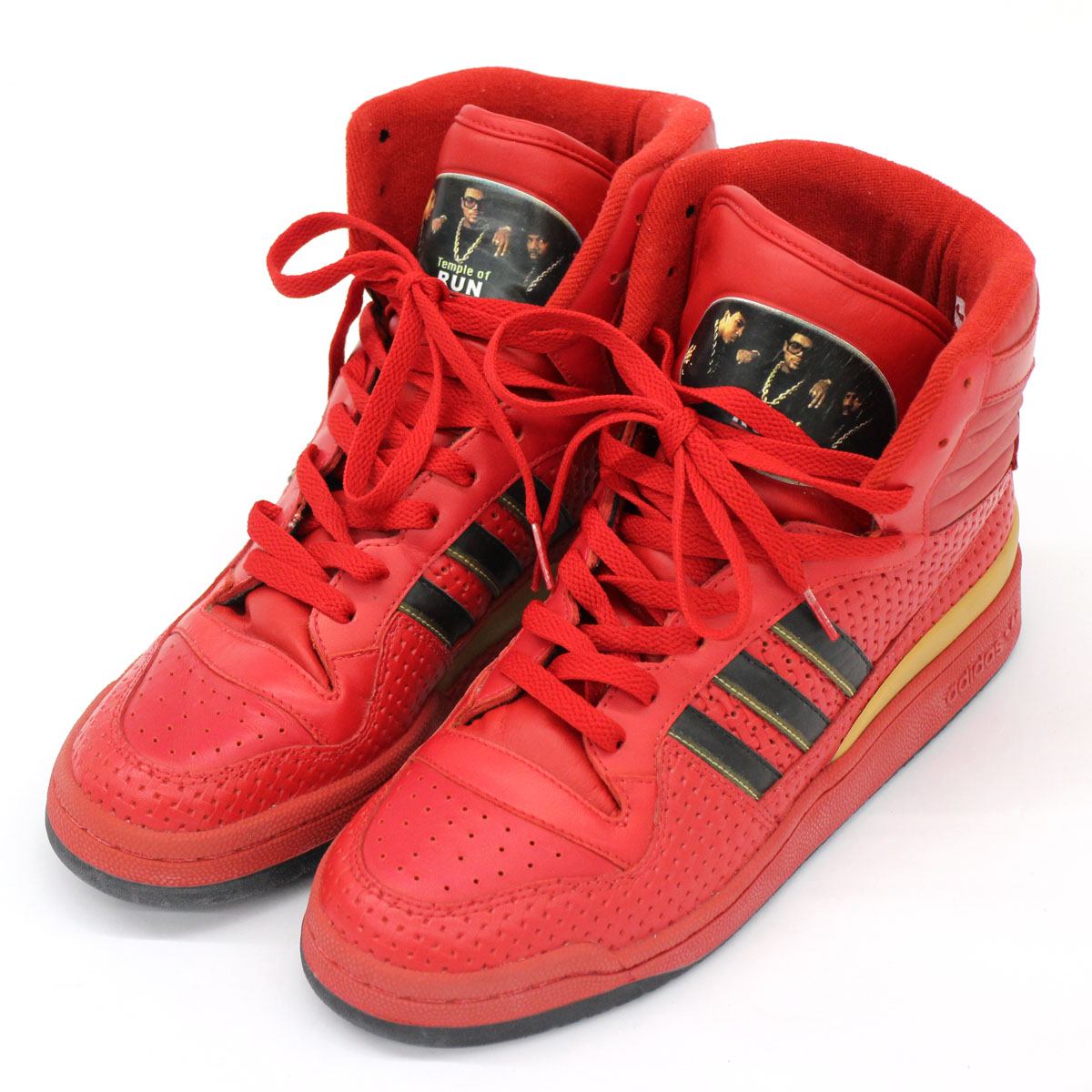 楽天市場 中古 サンプル品 Adidas アディダス Rundmc ハイカット レザー スニーカー Red 赤 レッド サイズ27cm メンズ シューズ 靴 リサイクル ティファナ