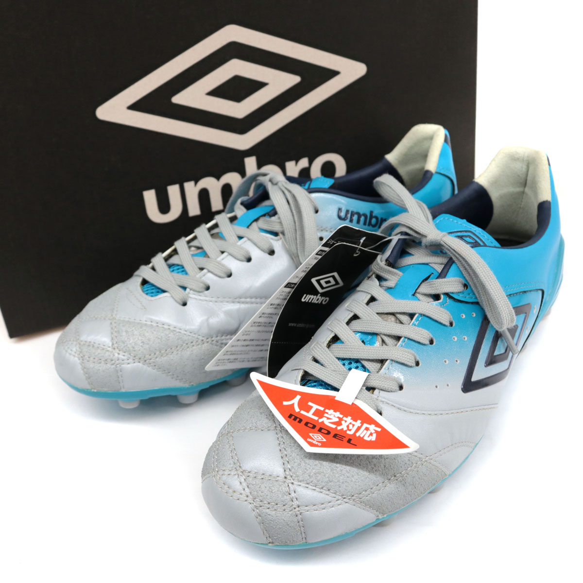 楽天市場 未使用品 Umbro アンブロ アクセレイタープロ サッカースパイクシューズ サイズ25 5 Blue 青 ブルー シルバー Us7701 スポーツ メンズ 靴 中古 リサイクル ティファナ