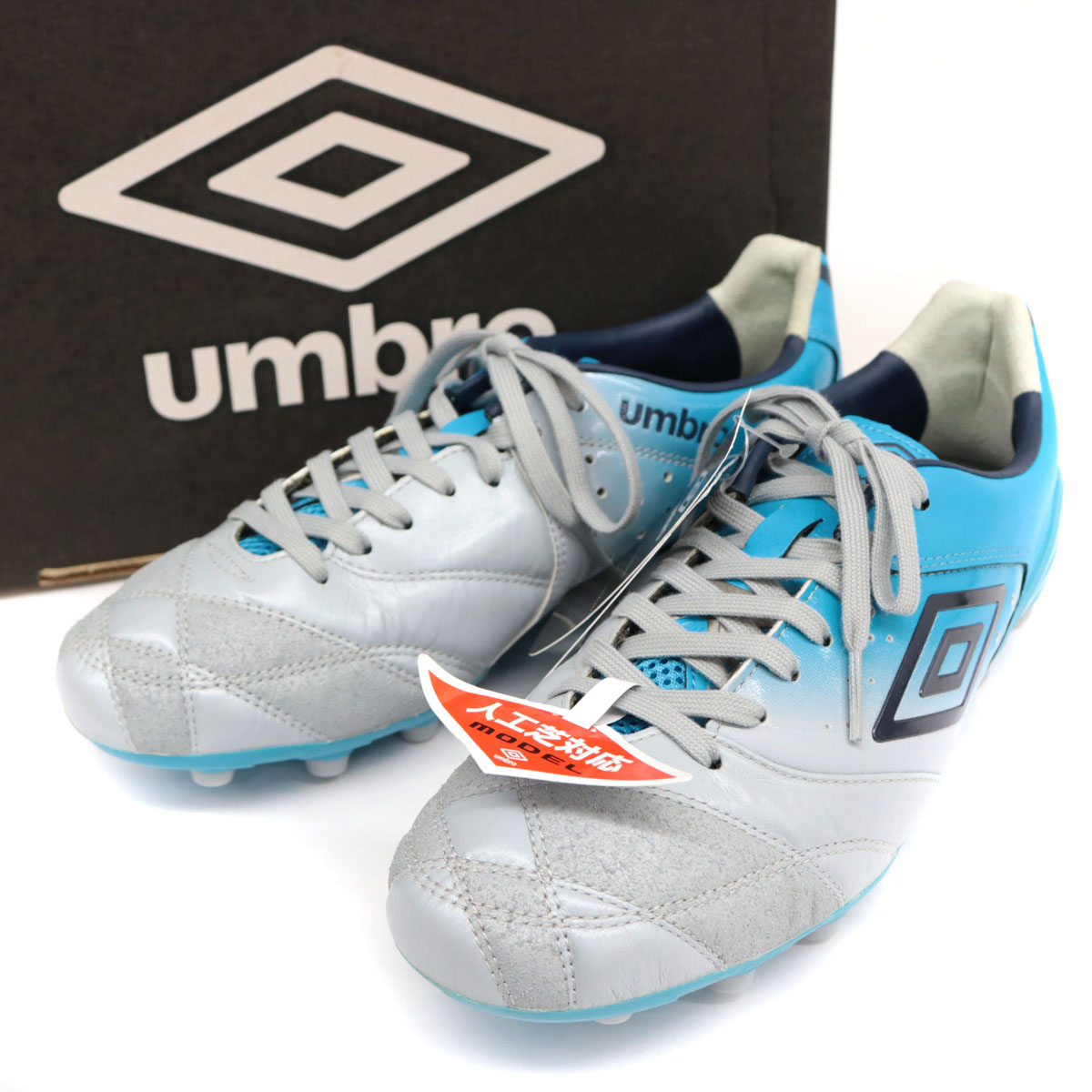 楽天市場 未使用品 Umbro アンブロ アクセレイタープロ サッカースパイクシューズ サイズ25 5 Blue 青 ブルー シルバー Us7701 スポーツ メンズ 靴 中古 リサイクル ティファナ