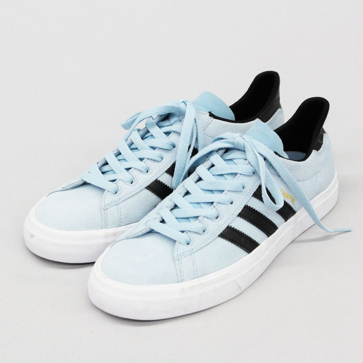 楽天市場 Adidas アディダス スニーカー キャンパスバルカ サイズ26 5 Blue 水色 ライトブルー スエード 8525 ローカット サンプル品 メンズ 靴 中古 リサイクル ティファナ