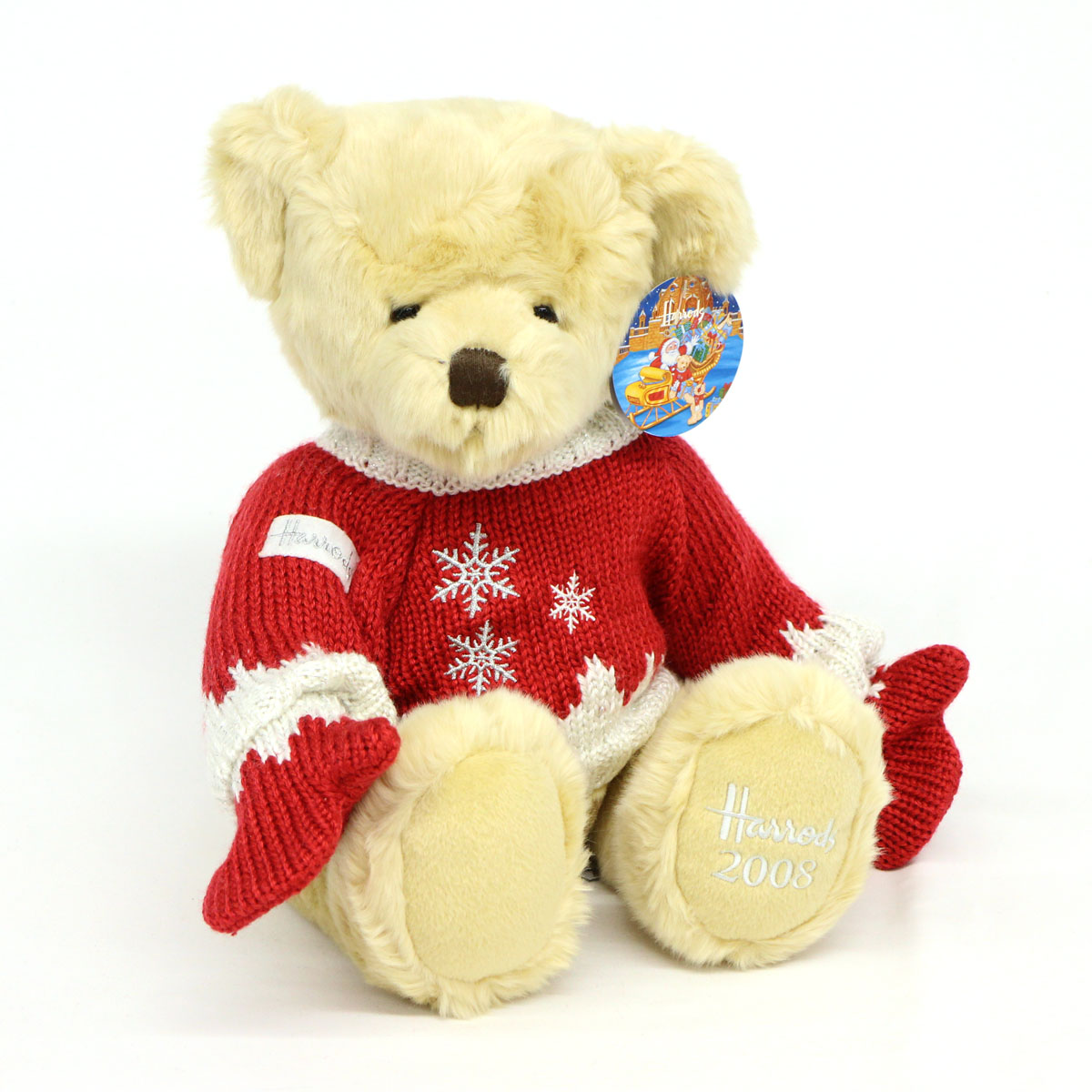 楽天市場 未使用品 Harrods ハロッズ クリスマスベア 08 オスカー イヤーベア レッド ベージュ テディベア ぬいぐるみ 熊 くま クマ ミトン 中古 リサイクル ティファナ