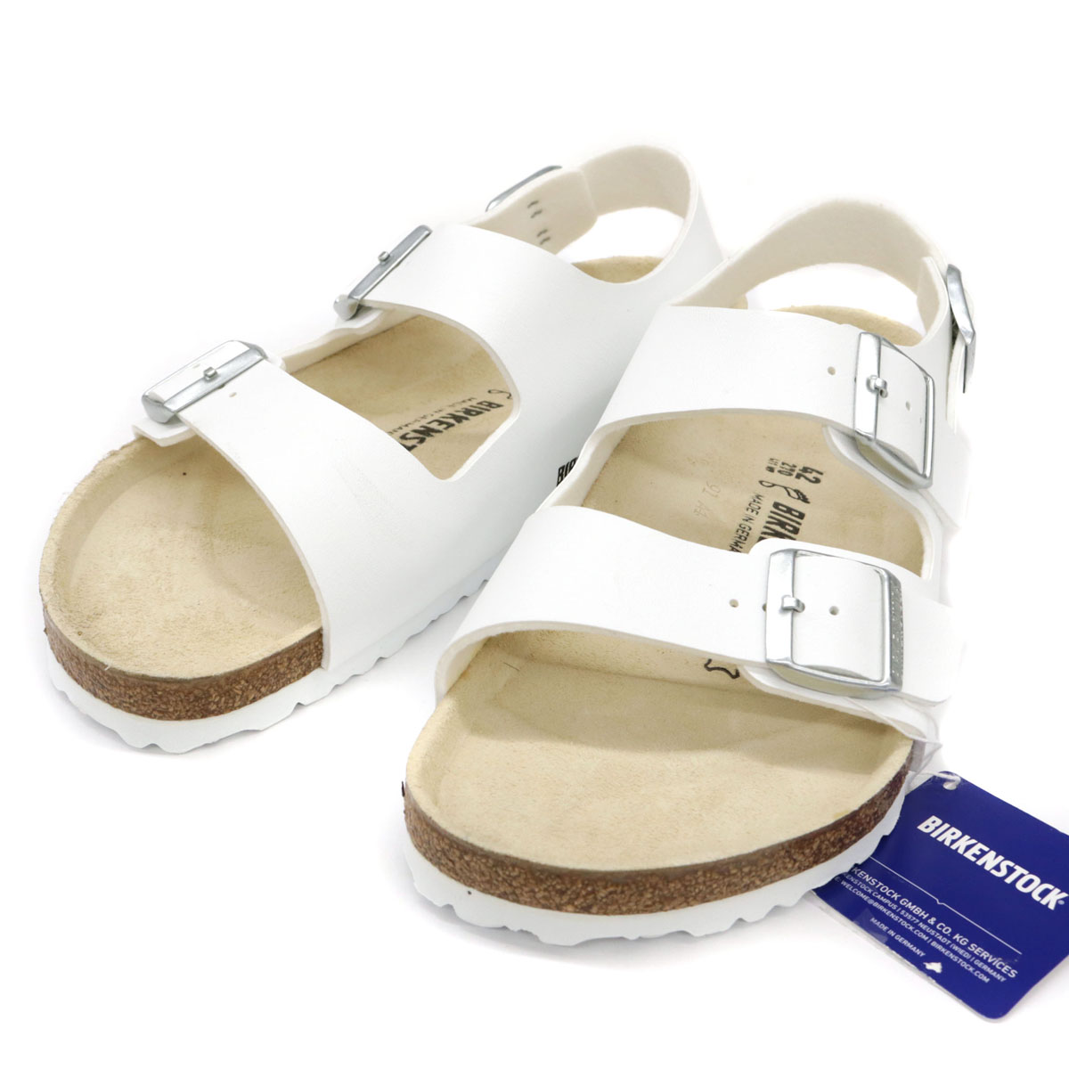 未使用品 Birkenstock ビルケンシュトック アリゾナ ストラップベルト サンダル サイズ27cm White 白 ホワイト 春夏 メンズ 靴 シューズ 中古 Boscouganda Com