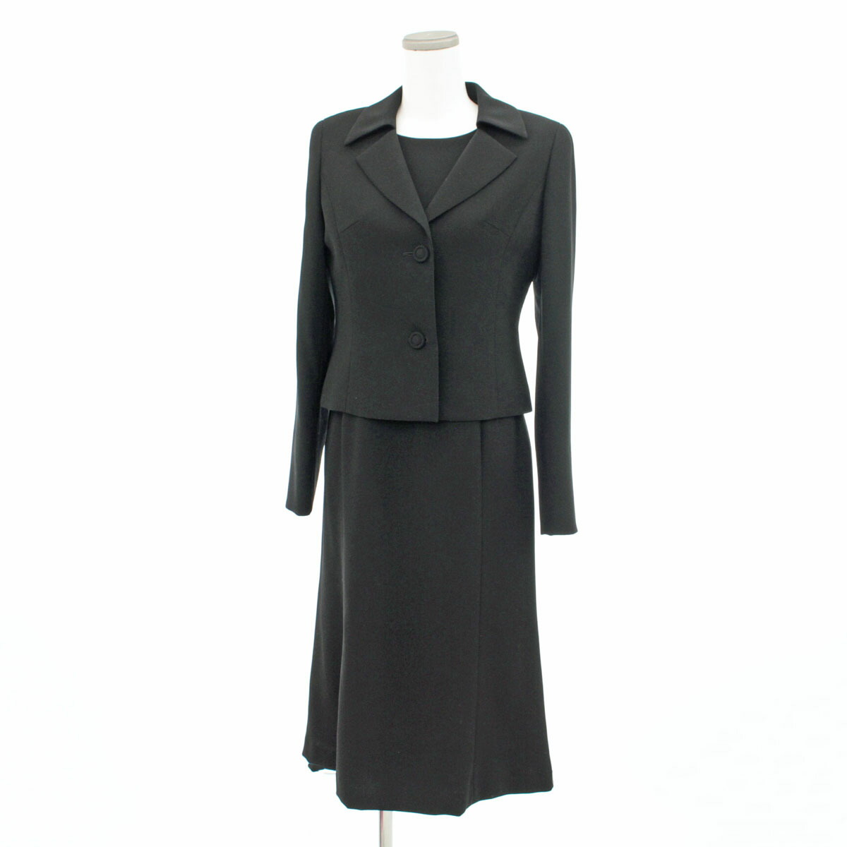 最安値に挑戦 Yuki Torii ユキトリイ ワンピーススーツ サイズ9 黒 ブラックフォーマル 七分袖 冠婚葬祭 レディース セットアップ 中古 最適な材料 Www Chemo Commerce Com