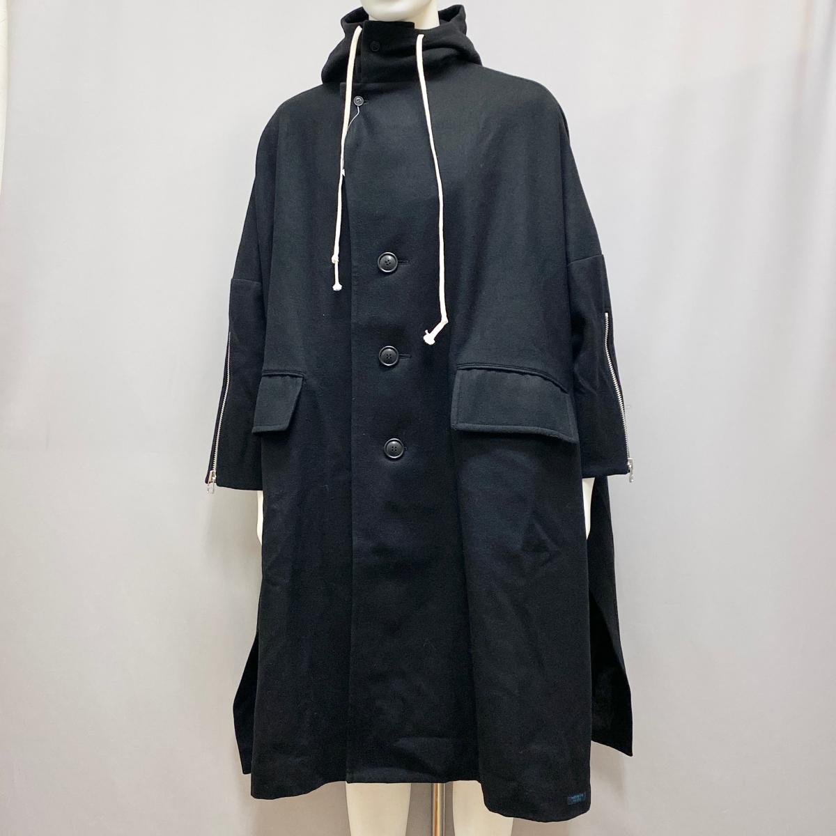 楽天市場 未使用品 Yohji Yamamoto ヨウジヤマモト ジップ使いオーバーサイズコート サイズ1 Black 黒 ブラック メンズ アウター Ki1004 中古 リサイクル ティファナ