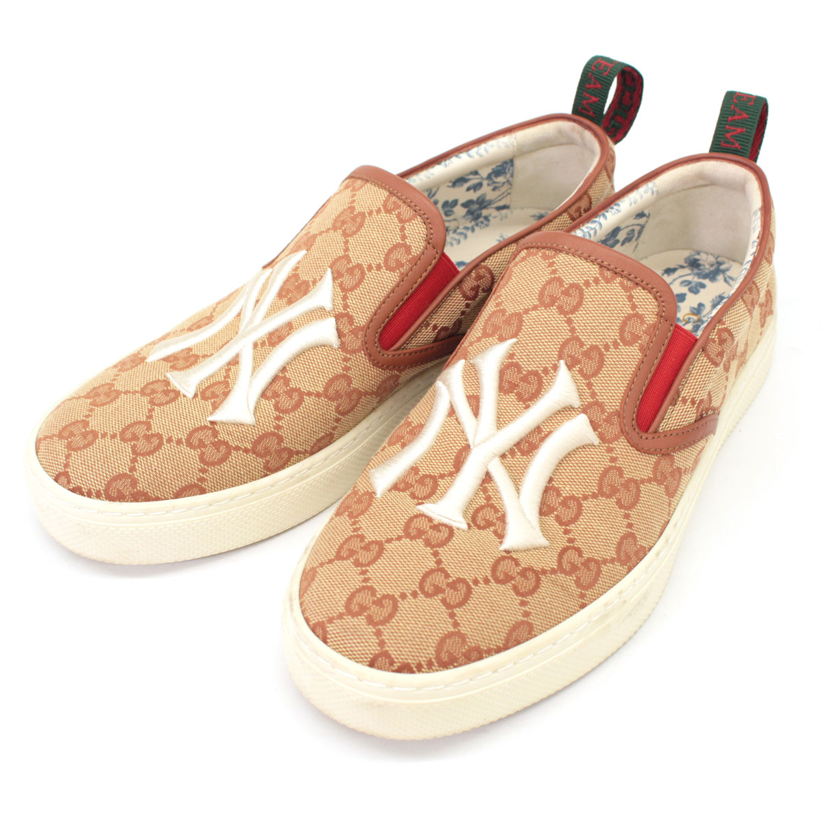 楽天市場 良好 Gucci グッチ スリッポン サイズ6 Beige ベージュ 5486 Gg柄 ヤンキース イタリア製 メンズ シューズ 靴 中古 リサイクル ティファナ
