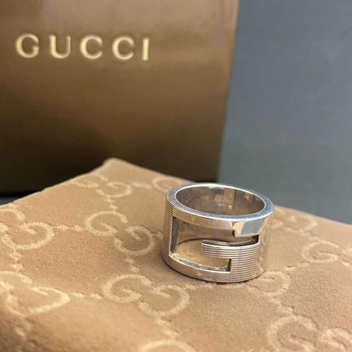 新作モデル 良好 Gucci グッチ Gリング サイズ10号 925 Silver シルバー レディース アクセサリー 指輪 Ki1004 中古 激安の Opk Rks Org