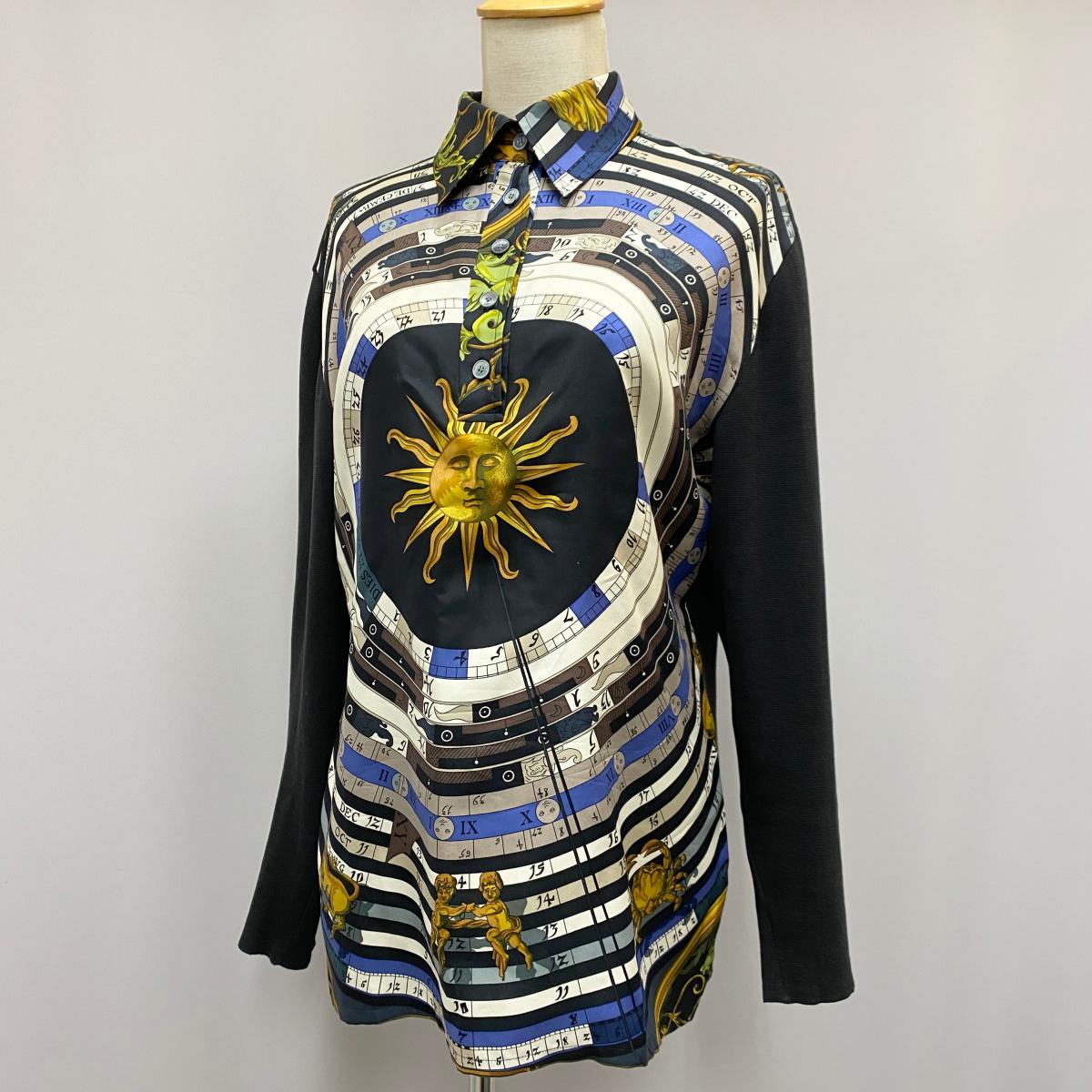 セーター 品多く エルメス Hermes ニット Hope 占星術 イタリア製 Ki1004 中古 Et 黒 ブラック レディース トップス シルク使い Dies サイズl Black Beachsidecliniccr Com