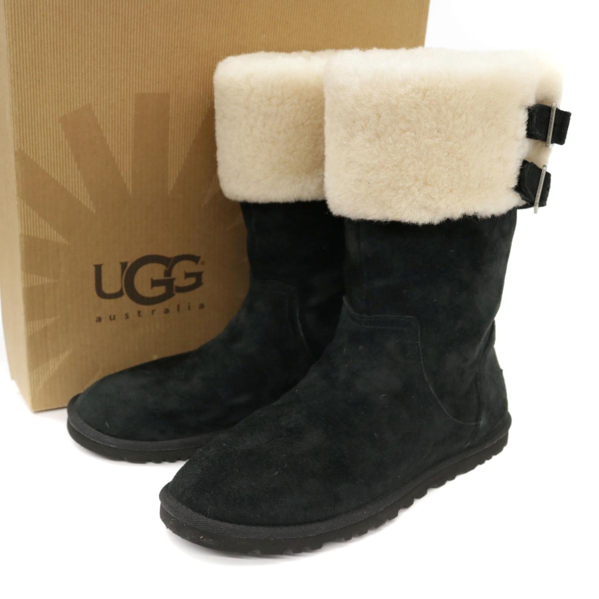 注目ブランド 未使用品 Ugg アグ クラシックショート ムートンブーツ サイズ24cm Black 黒 ブラック 秋冬 レディース シューズ 靴 中古 人気絶頂 Mersinortadogu Com Tr
