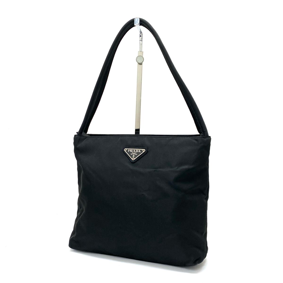 善い Prada プラダ B6243 ナイロン ハンドバック Black 真っ黒 ブラック レディース メンズ バッグ 軽さ イタリア製 Ki1004 中古 Collabforge Com