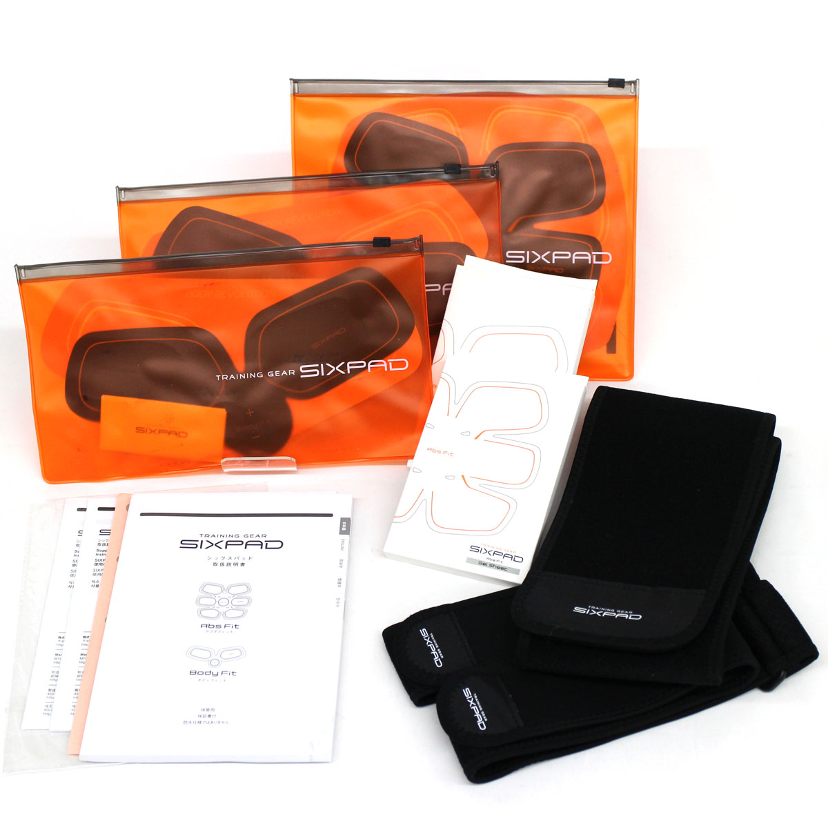 ジャンク品 Mtg Training Gear Sixpad シックスパッド 電池式 Abs Fit Body Fit ジェルシート 専用サポートベルト セット ブラック 中古 カラー詳細はこちら付属品画像に写っている Diasaonline Com