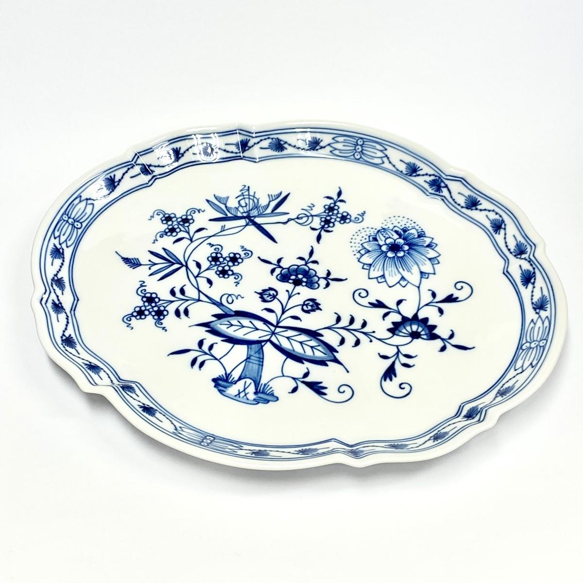 良好 Meissen マイセン ブルーオニオン オーバルトレイ White 白 ホワイト Blue 青 インテリア テーブルウェア 洋食器 大皿 Ki1004 中古 Fmcholollan Org Mx