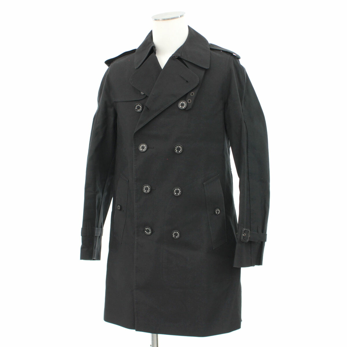 メンズファッション コート ジャケット 注文割引 黒 ブラック ロング丈 チェック柄ライナー付き メンズ アウター 中古 Black サイズ38 トレンチコート マッキントッシュ Mackintosh Www Dyes Co Il