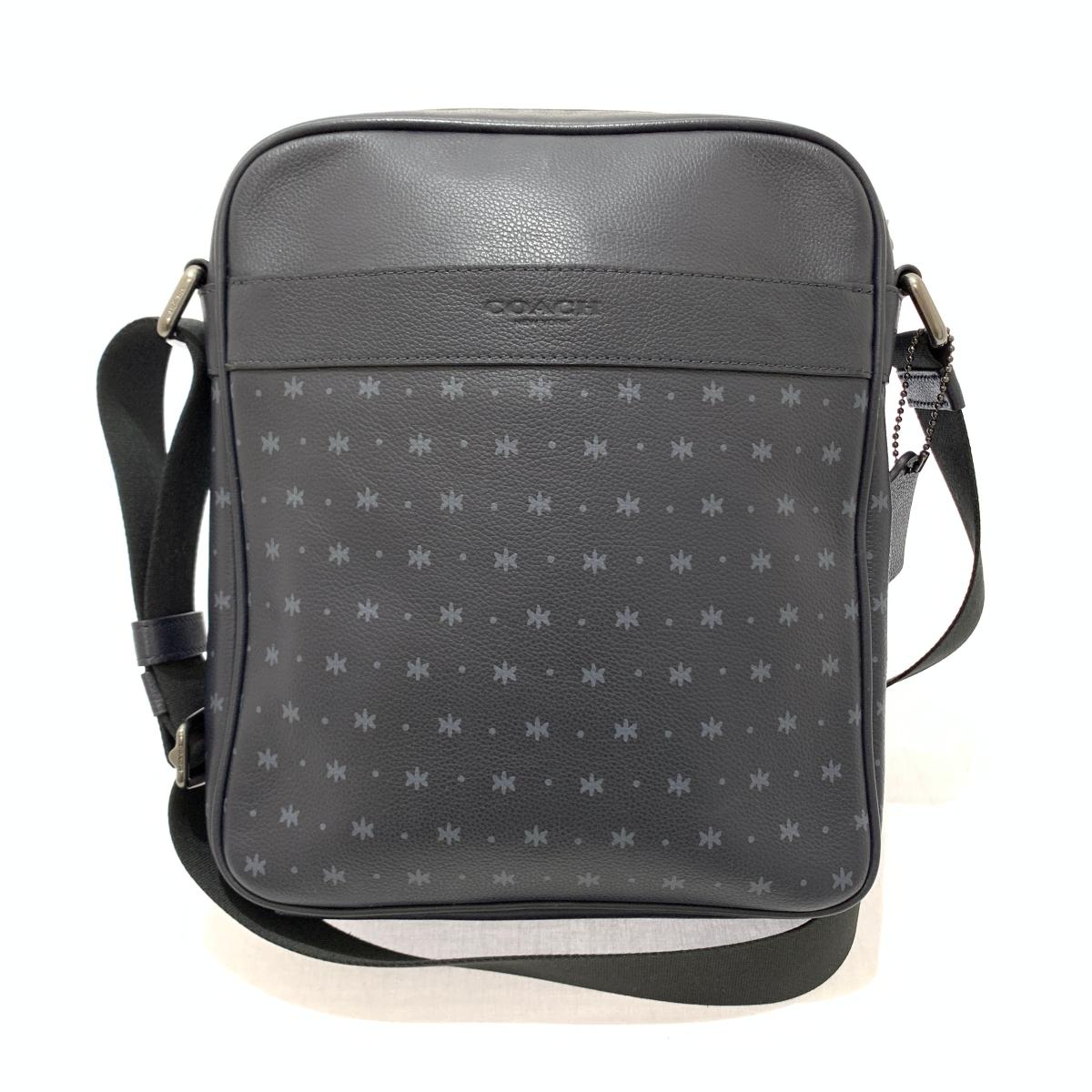 良好 Coach コーチ ショルダーバッグ Navy 紺 ネイビー レザー 斜め掛け レディース メンズ 鞄 Si1015 中古 Excelaba Com
